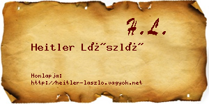 Heitler László névjegykártya
