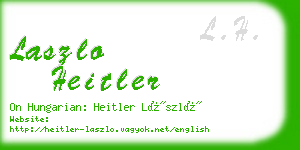 laszlo heitler business card